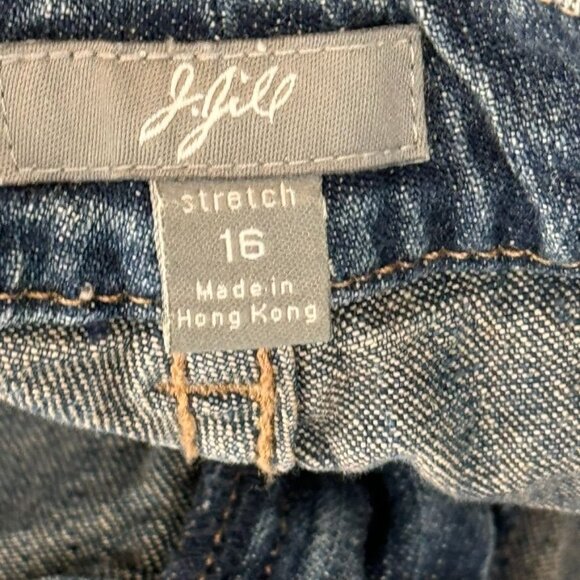 J. Jill Stretch Bootcut Jeans Size 16 Cotton & Spandex pockets med wash - Picture 3 of 10